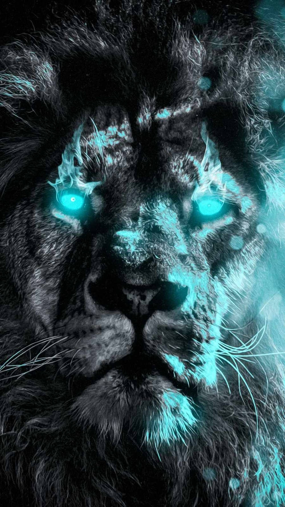 Blue Flame Lion Iphone