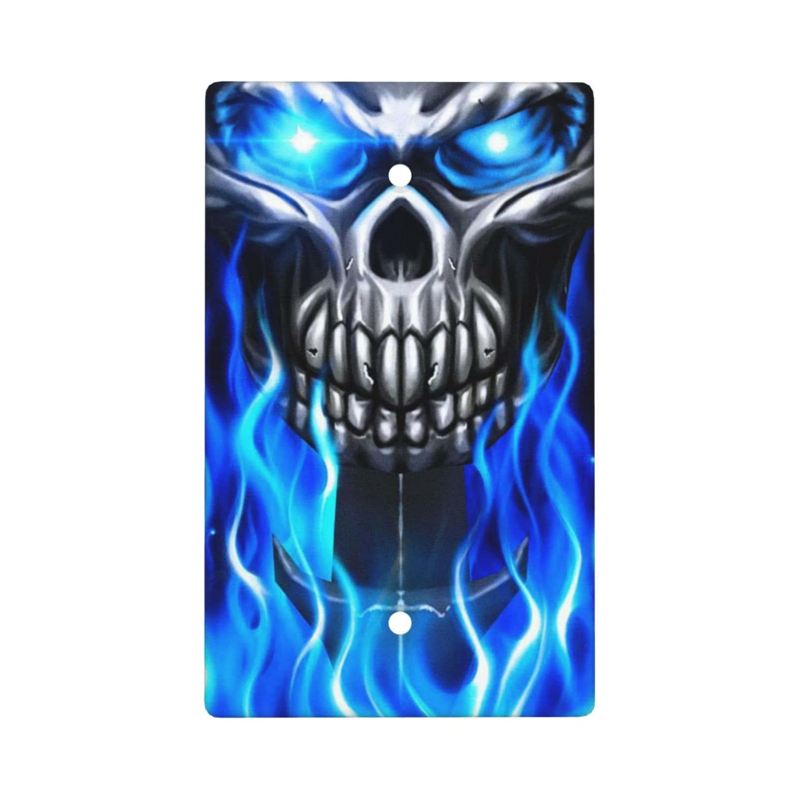 Blue Flame Skull Artwork