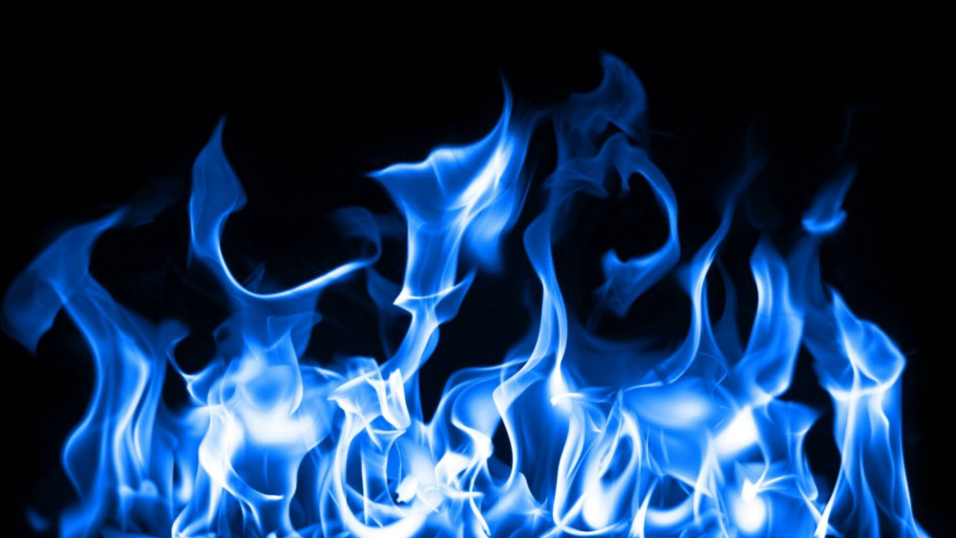 Blue Flames Bright Background