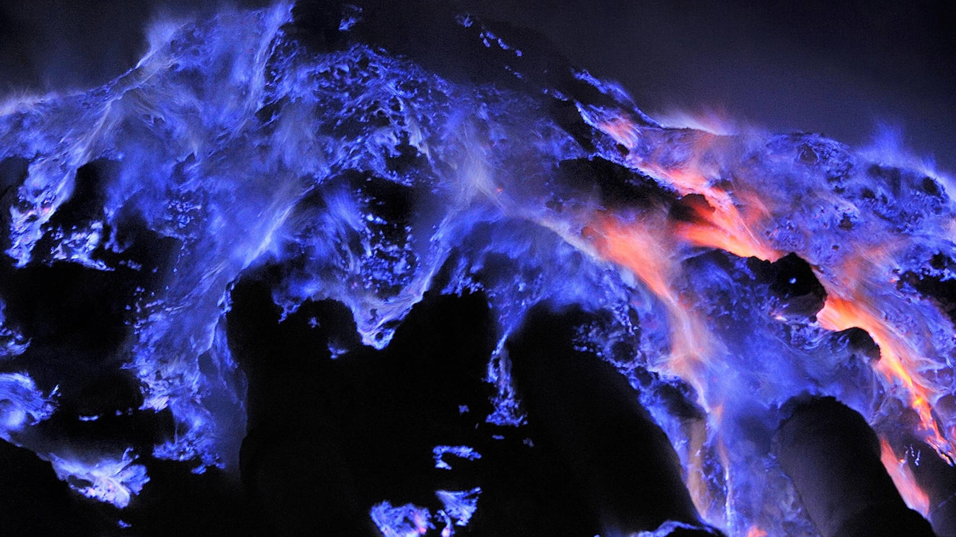 Blue Flames Earth Burning