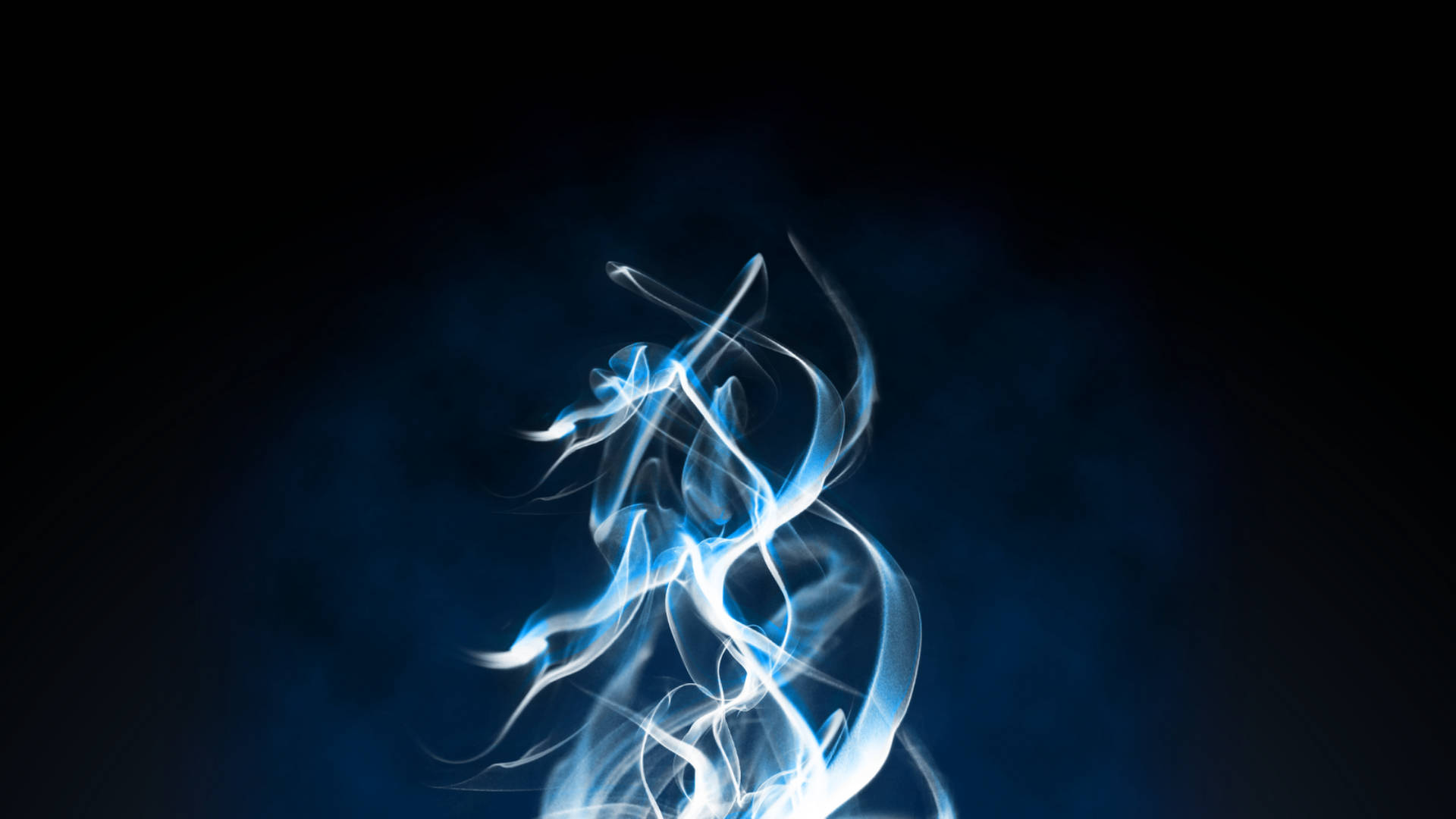 Blue Flames Neon Background