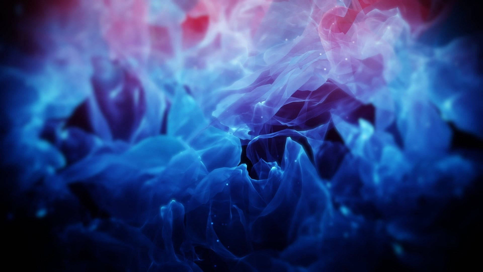 Blue Flames Roses Background