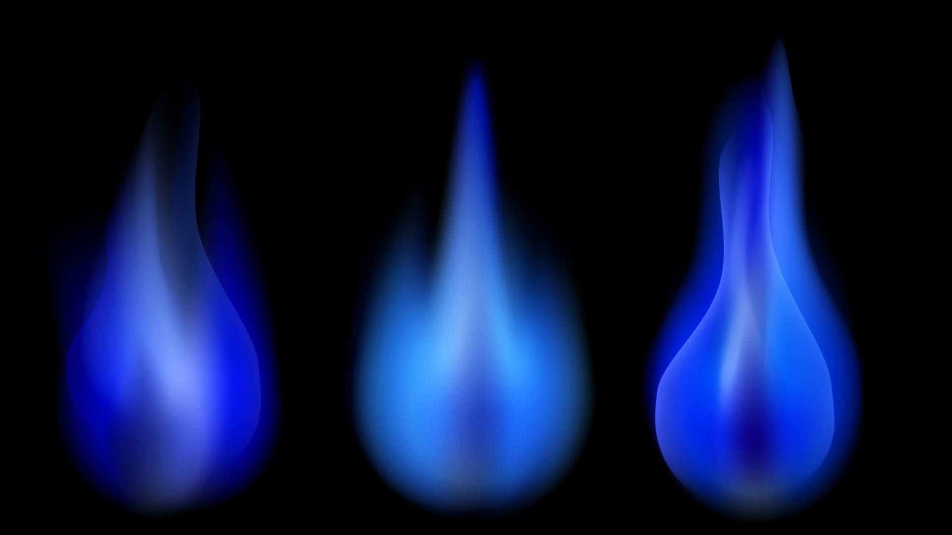 Blue Flames Three Background