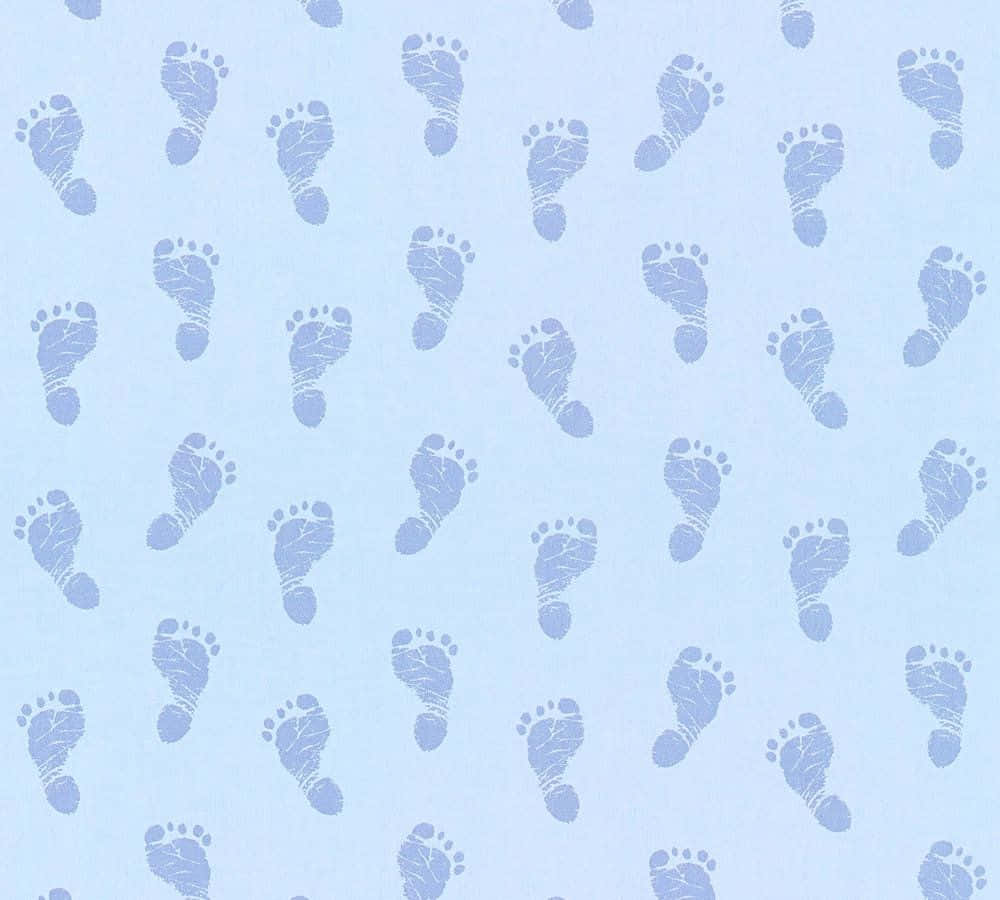 Blue Footprints For Ipad Background