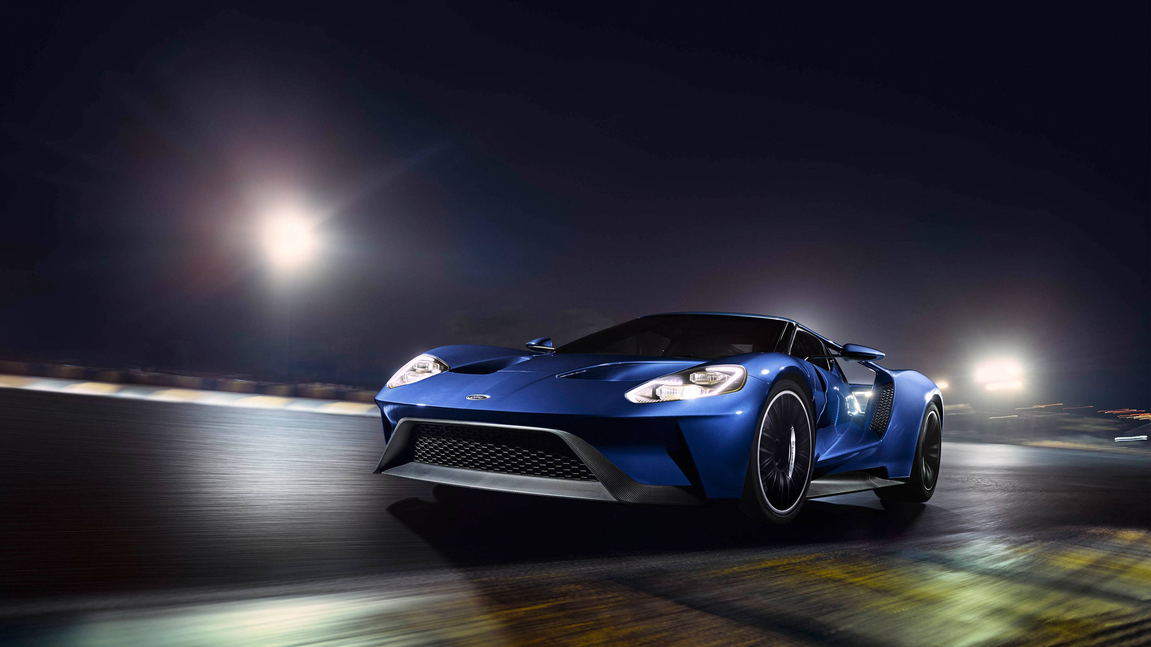 Blue Ford Gt Luxury Car Background