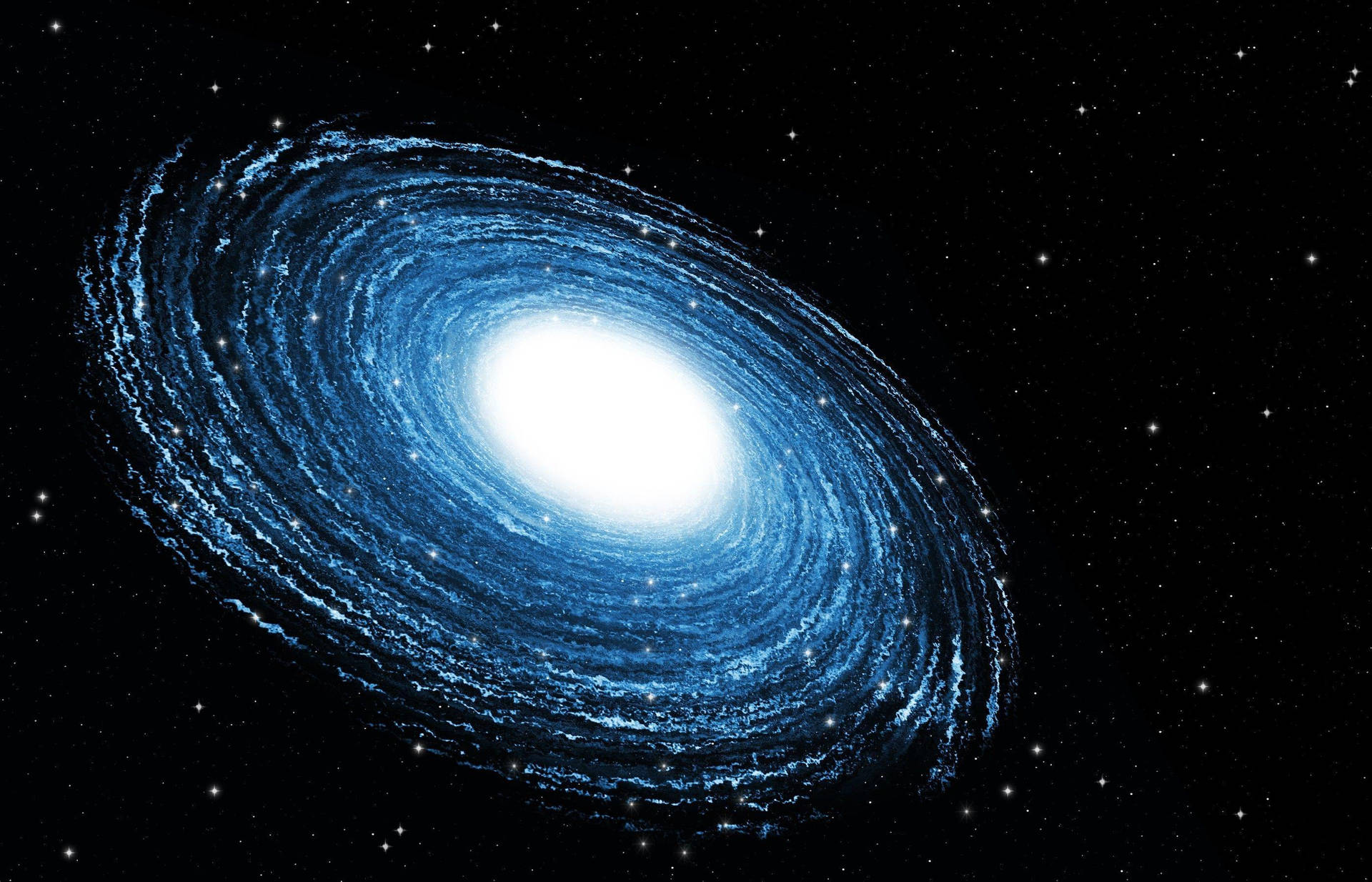 Blue Galaxy Dark Space Background