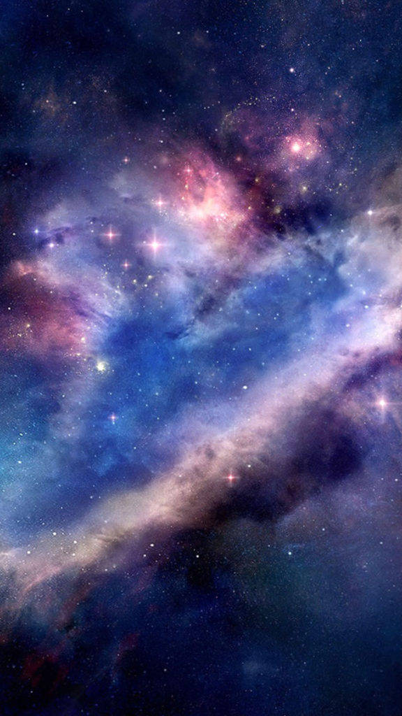 Blue Galaxy Milky Way Background