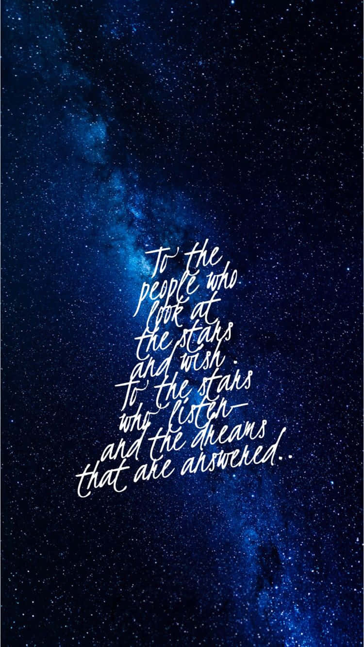 Blue Galaxy Stars Acotar Quote Background