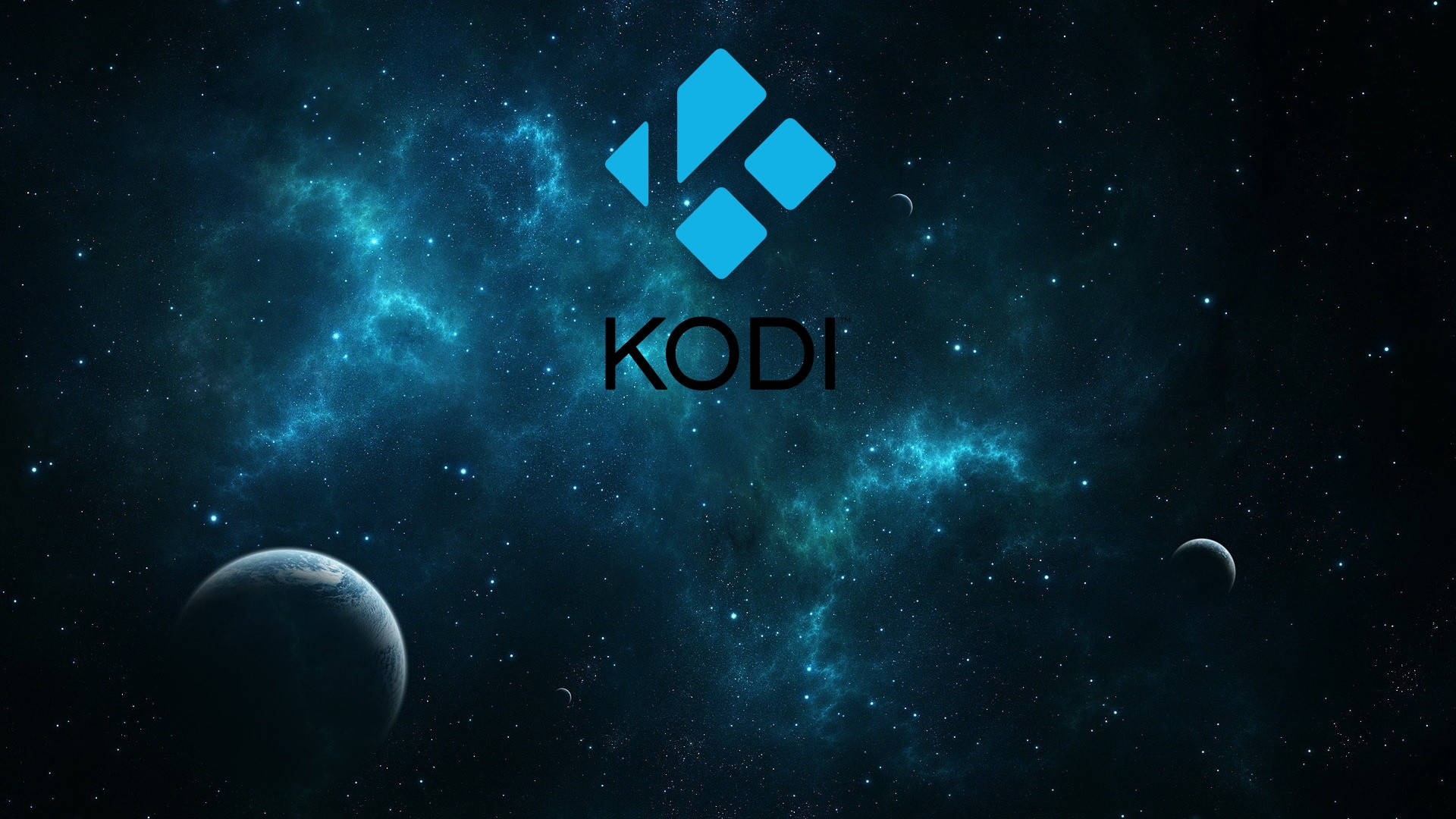 Blue Galaxy Themed Kodi Background