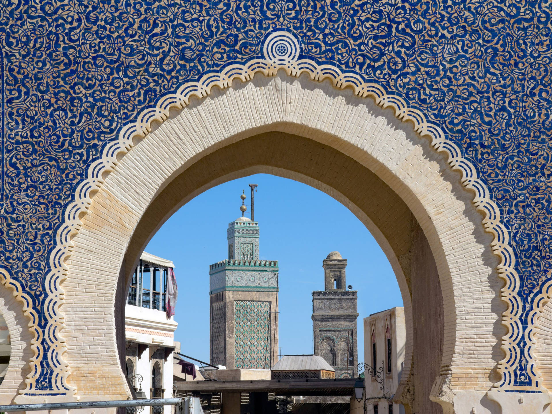 Blue Gate Morocco Background