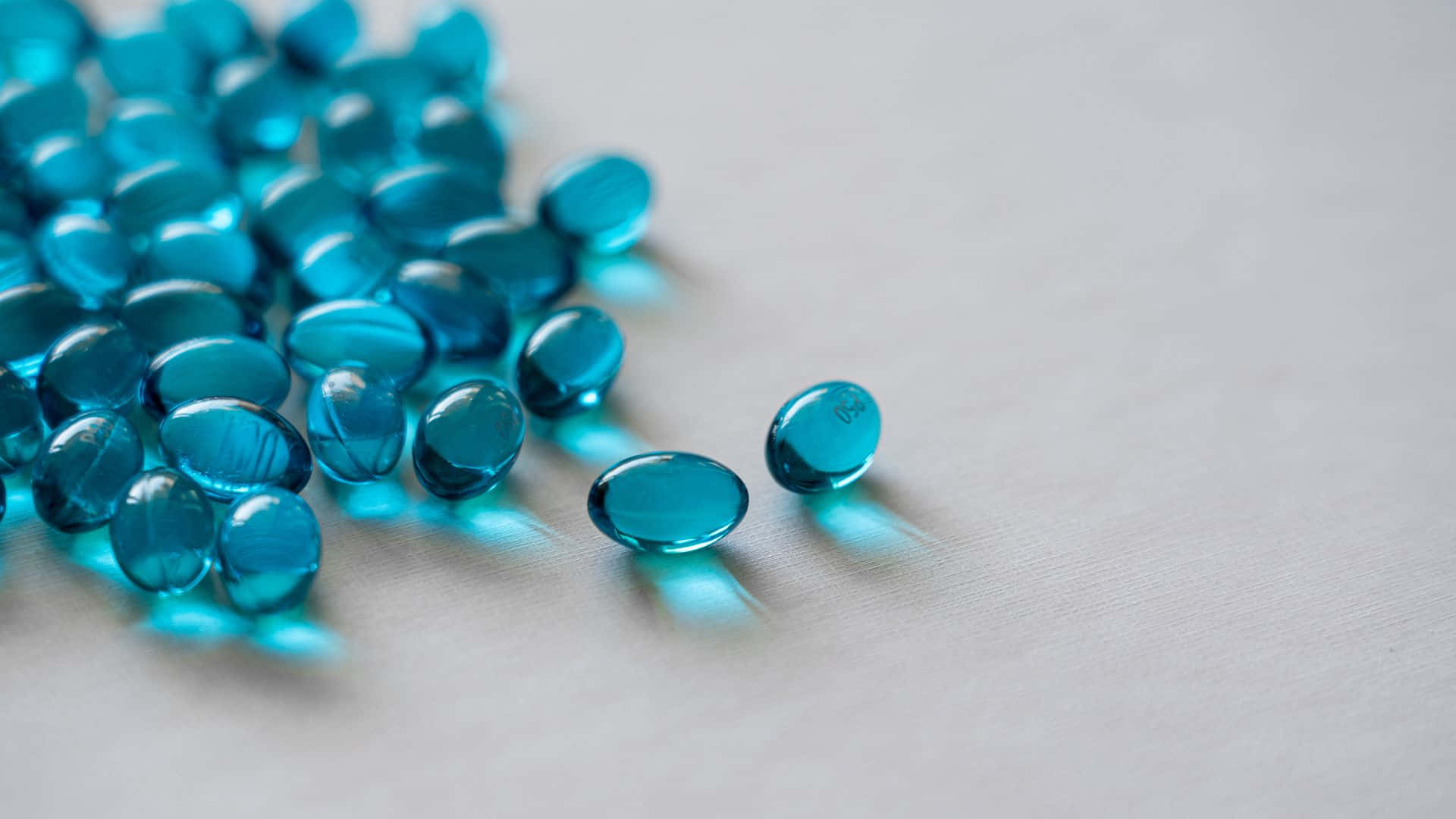 Blue Gel Capsules Medicine Background Background