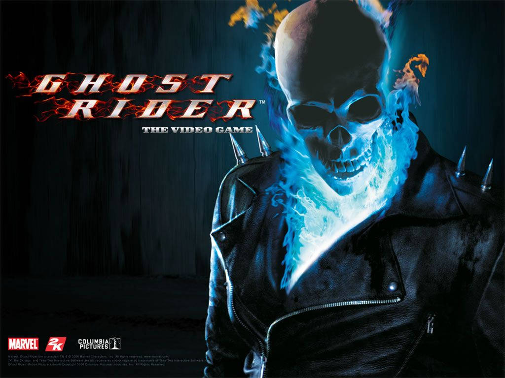 Blue Ghost Rider Poster Background