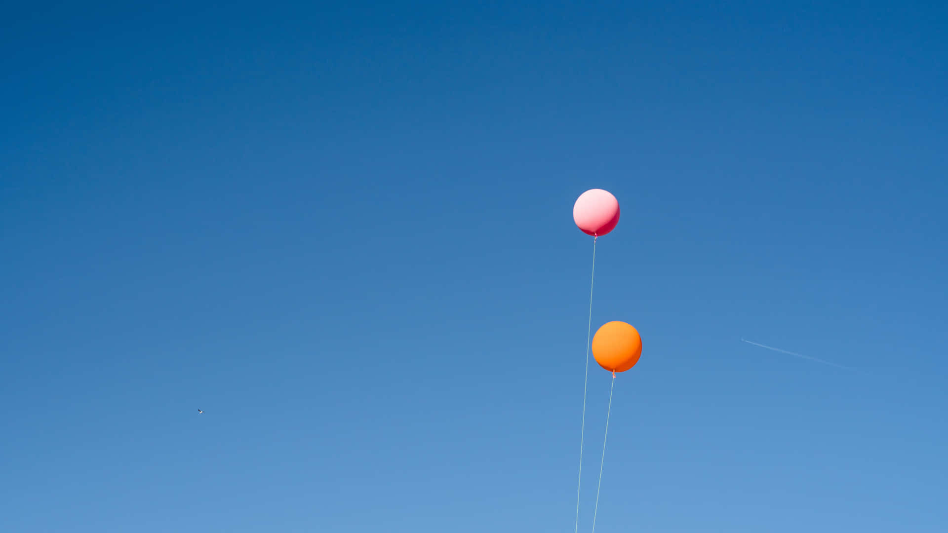 Blue Girly Pink Orange Ball Background