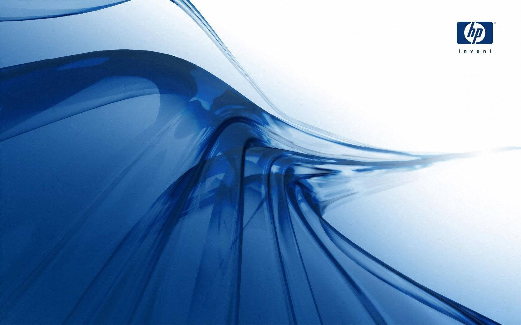 Blue Glass-like Waves Hp Invent Background