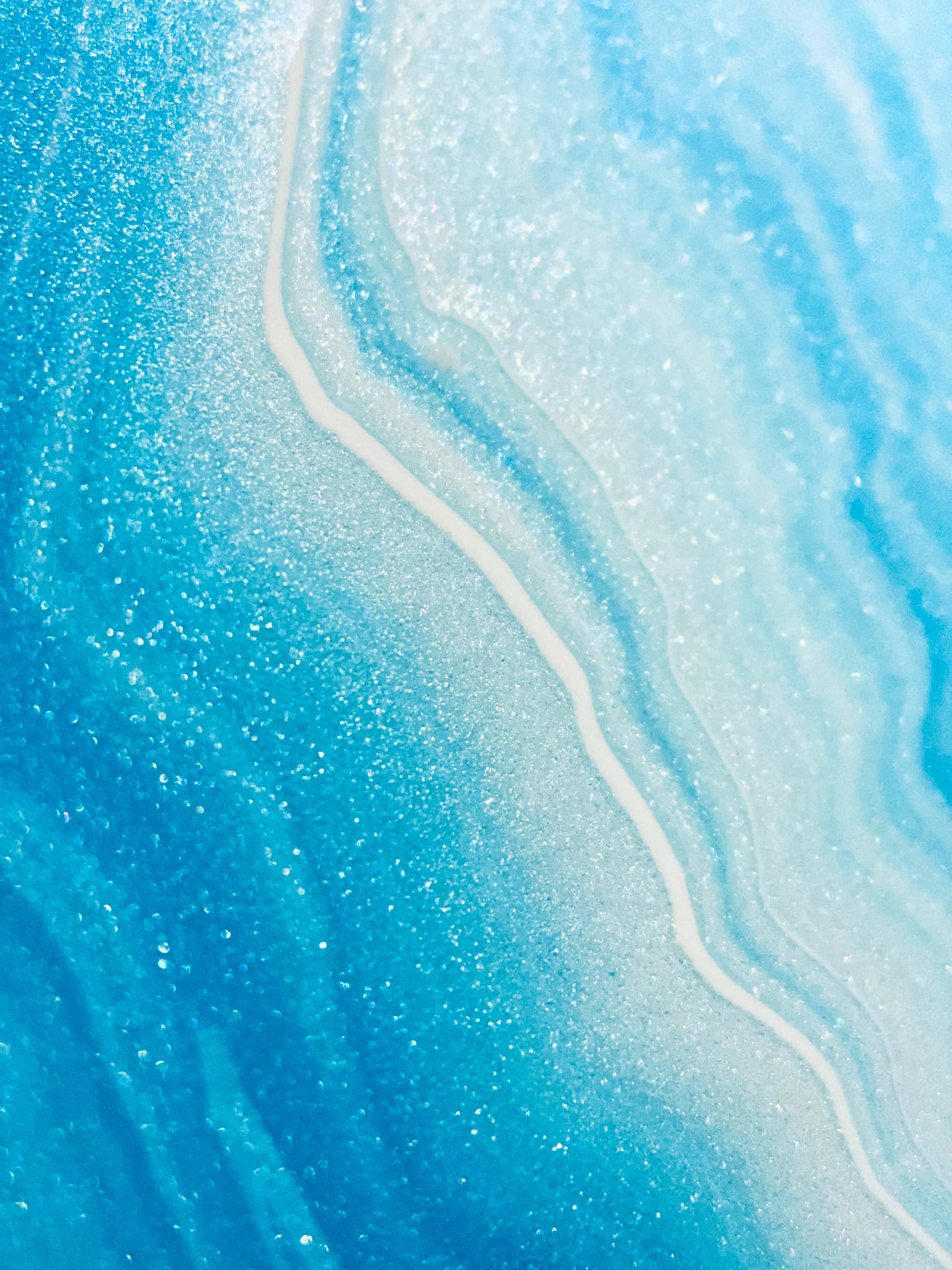 Blue Glitter Ocean Aesthetic Background