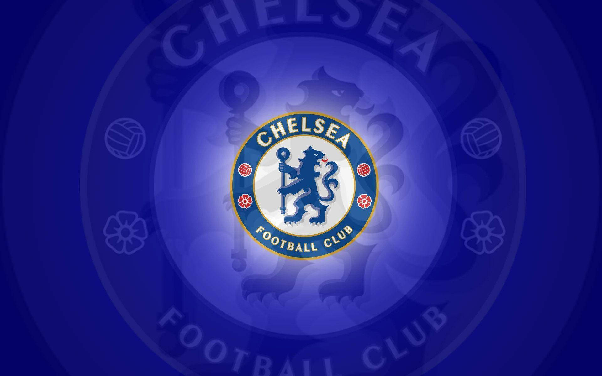 Blue Glowing Chelsea Fc Logo Background