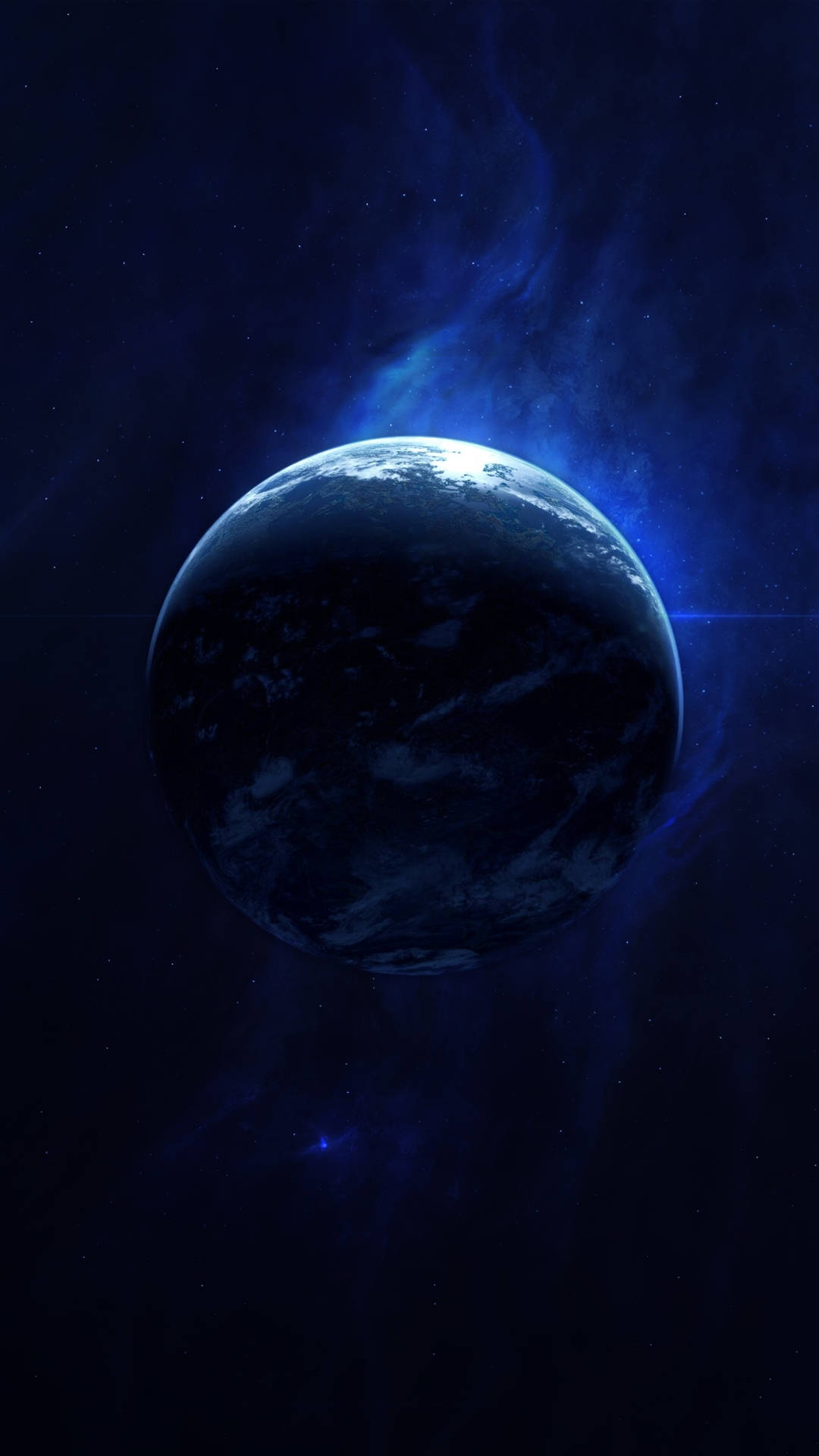 Blue Glowing Planet 4k Ultra Iphone Background
