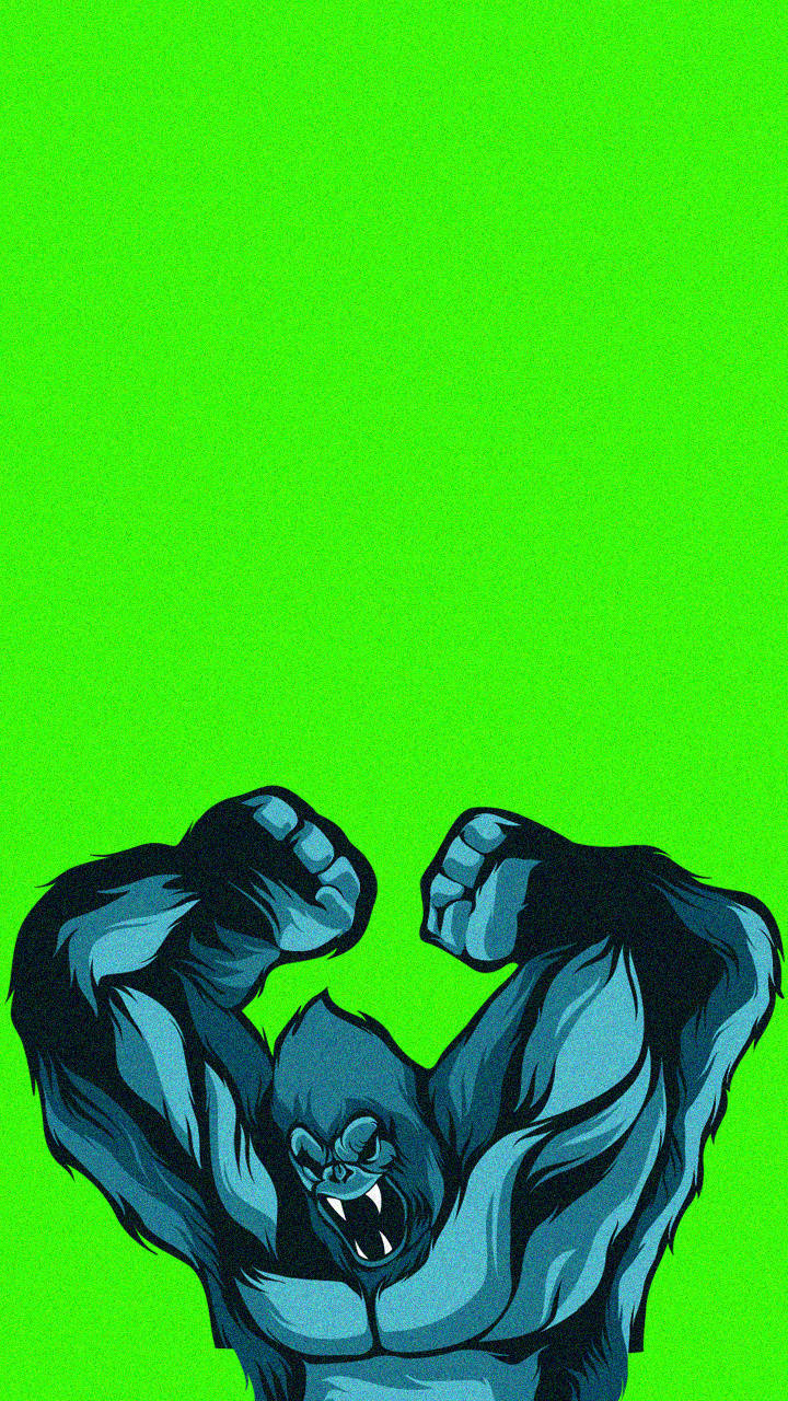 Blue Gorilla Iphone Art Background