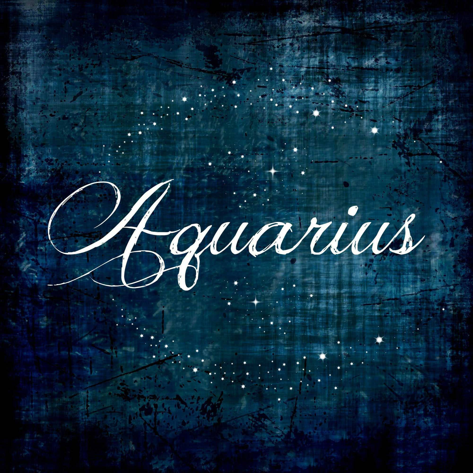 Blue Gradient Aquarius Zodiac Background