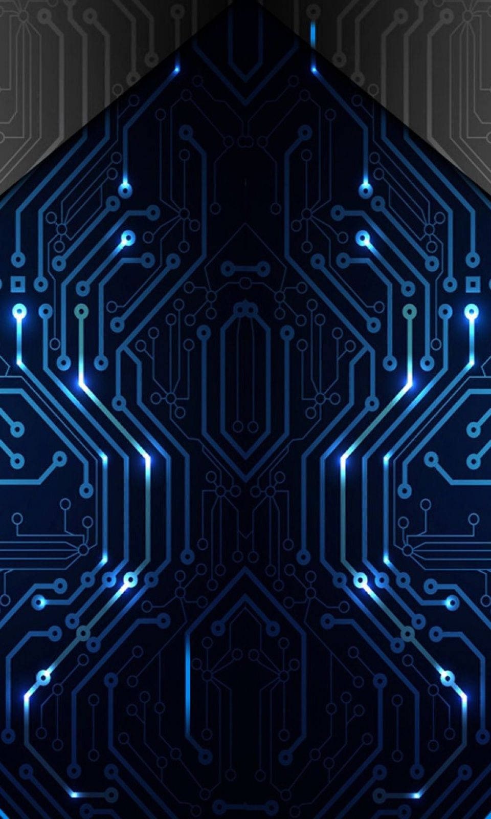 Blue & Gray Electronics Circuit Board Background