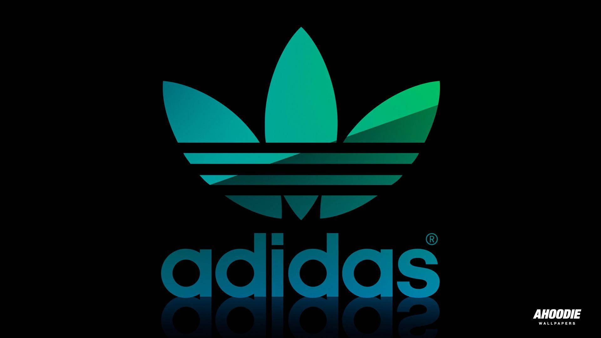 Blue Green Adidas Logo Background