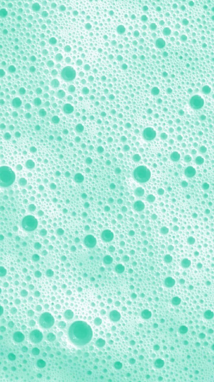 Blue Green Aesthetic Bubbles Foam Background