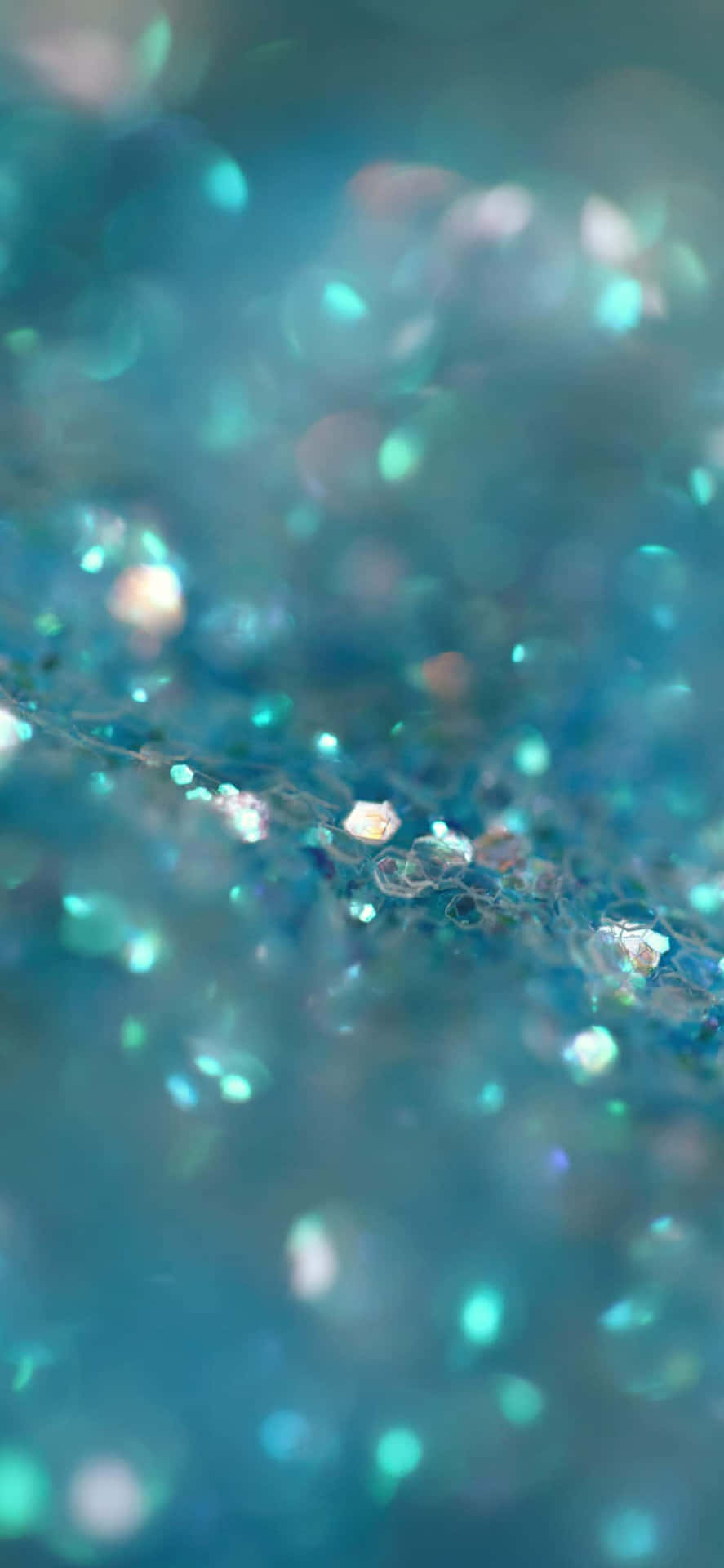 Blue Green Aesthetic Gem Glitters Background