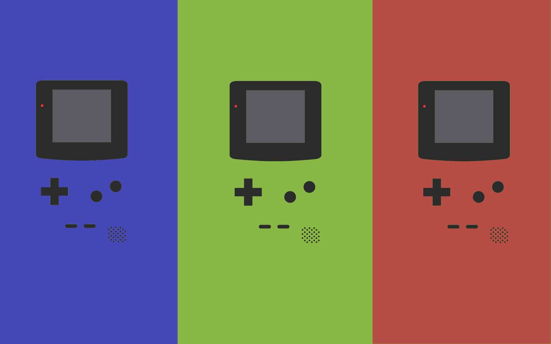 Blue Green And Red Game Boy Color Art Background
