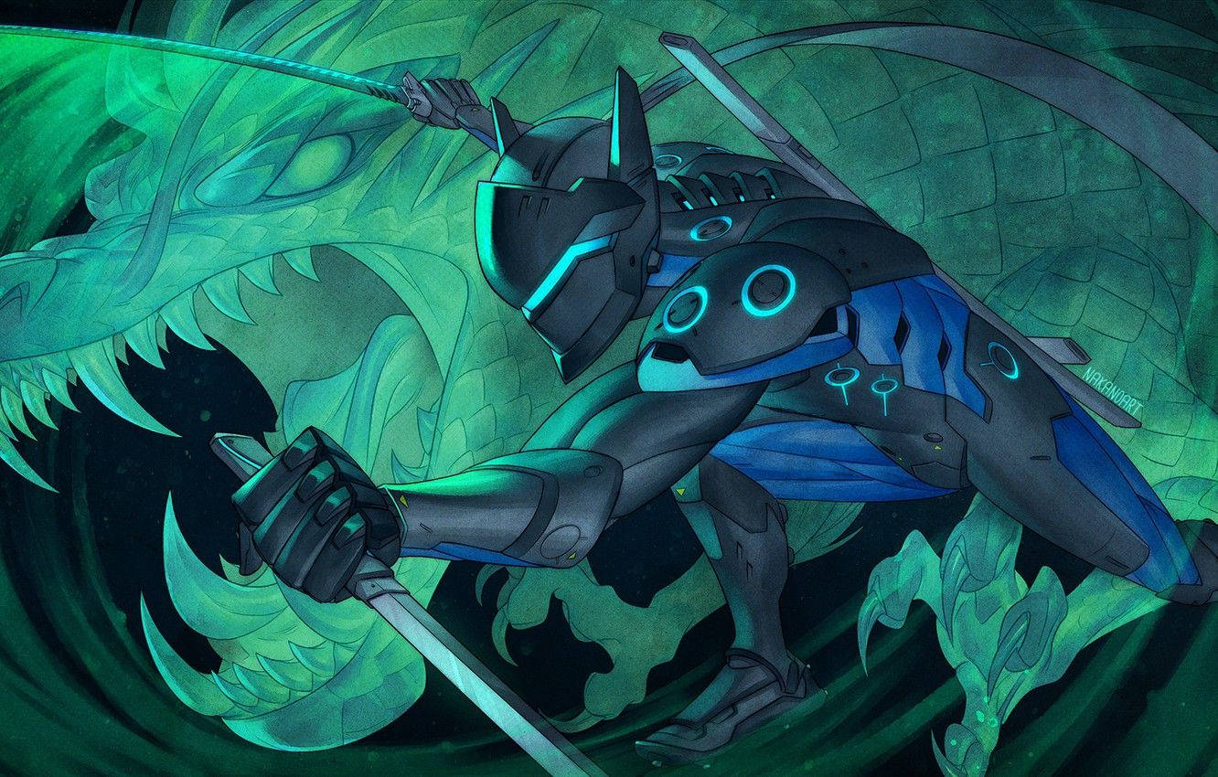 Blue Green Cyborg Ninja Genji Shimada