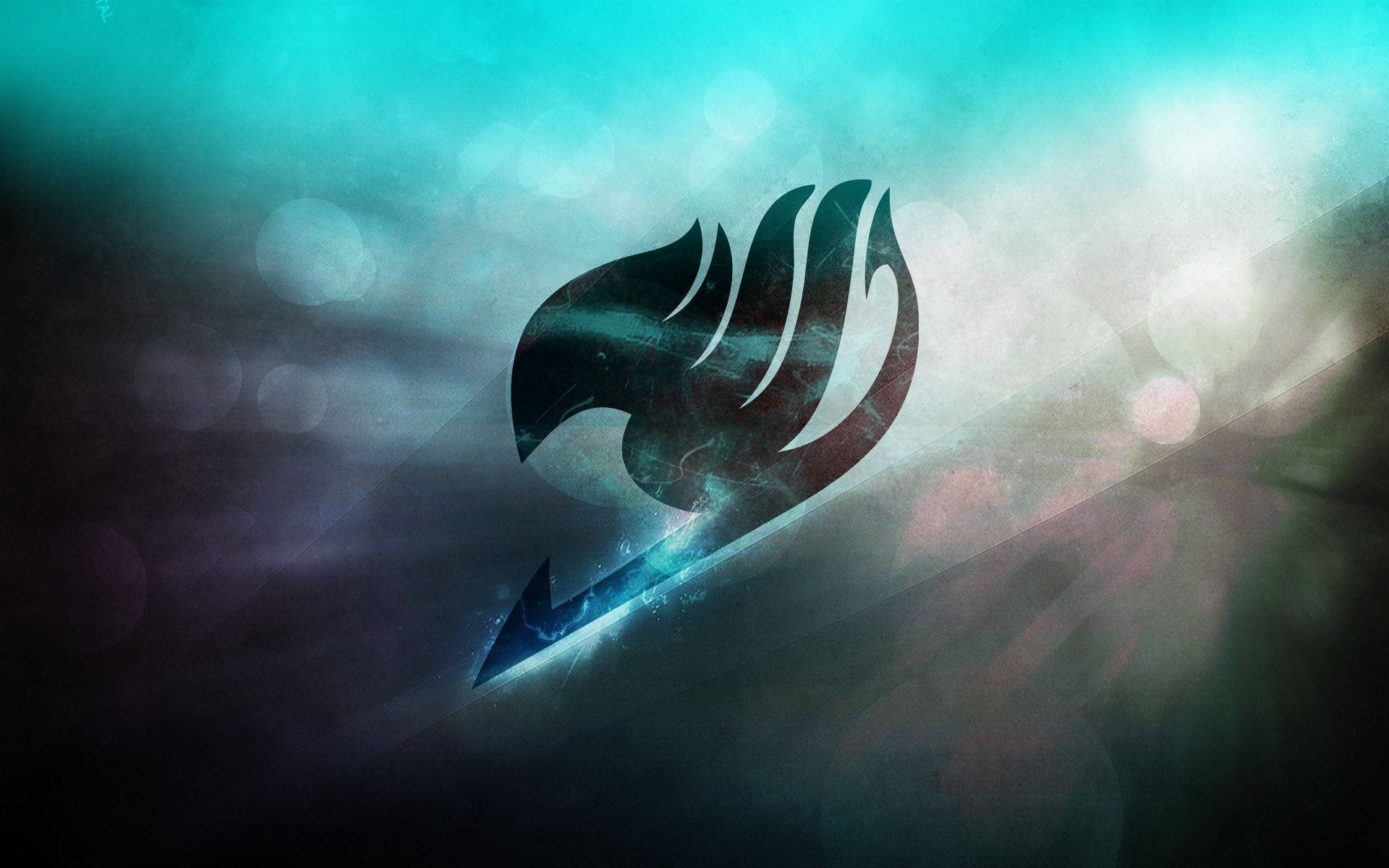 Blue Green Fairy Tail Logo Background