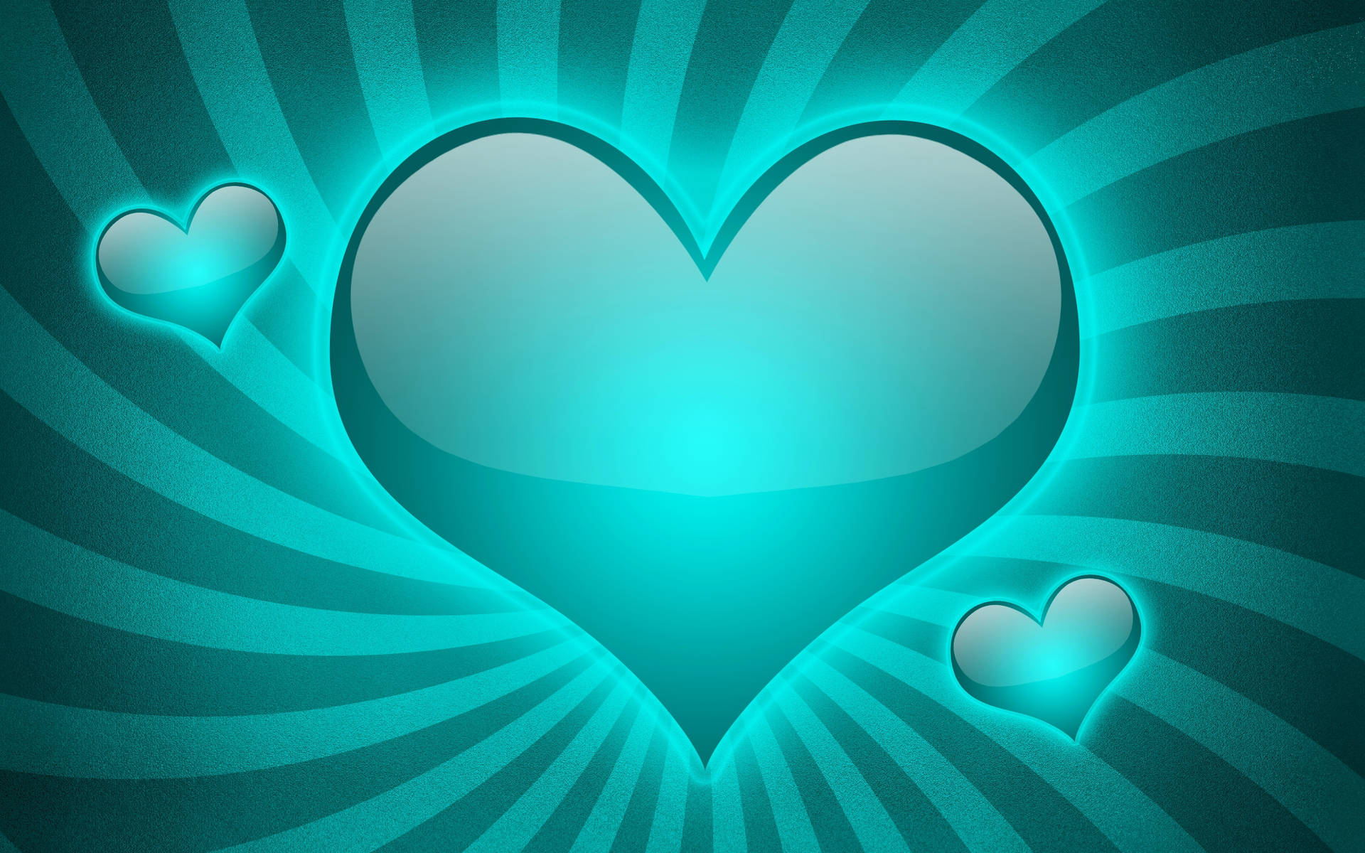 Blue Green Heart Background