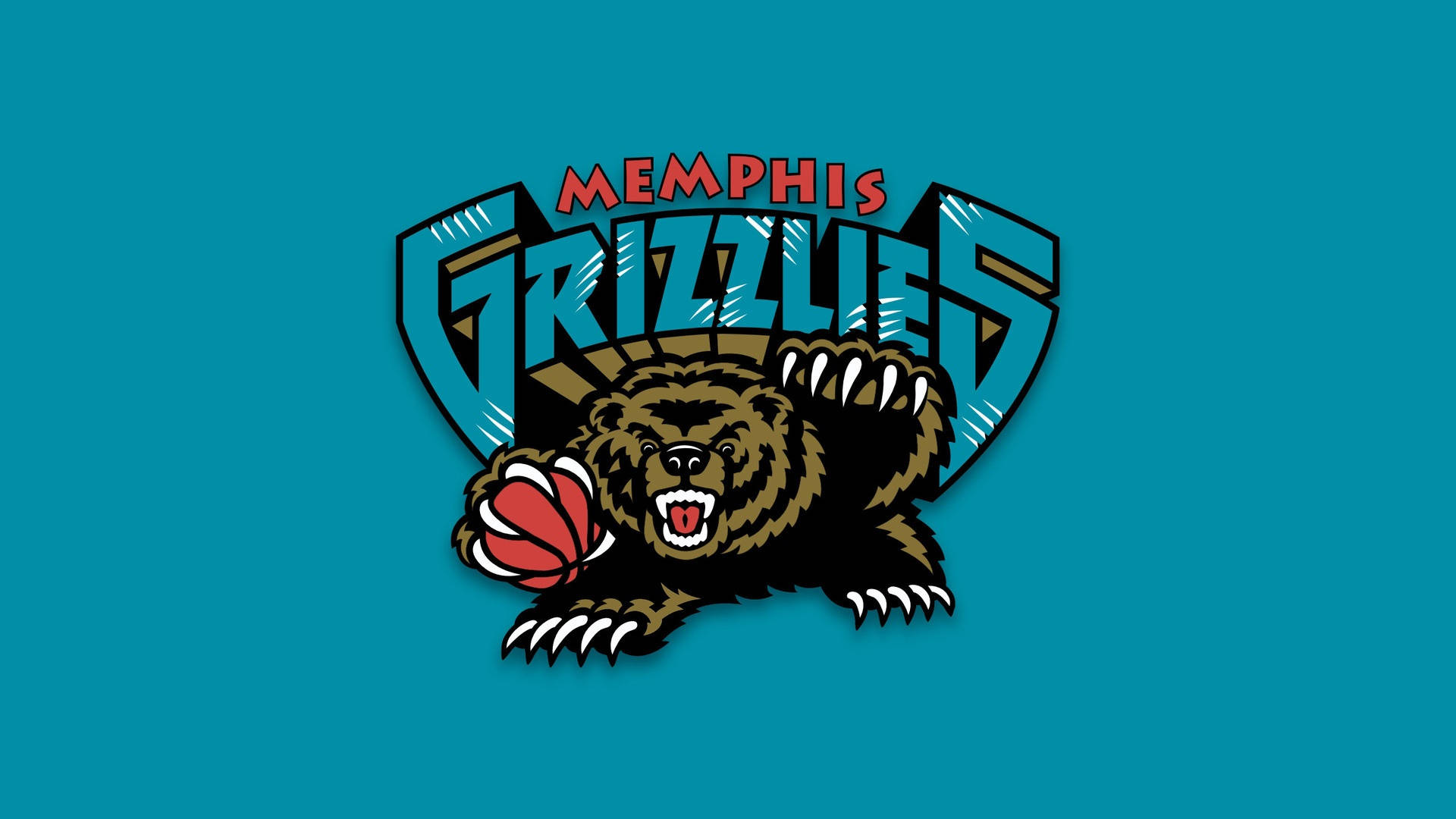 Blue Green Nba Memphis Grizzlies Logo Background