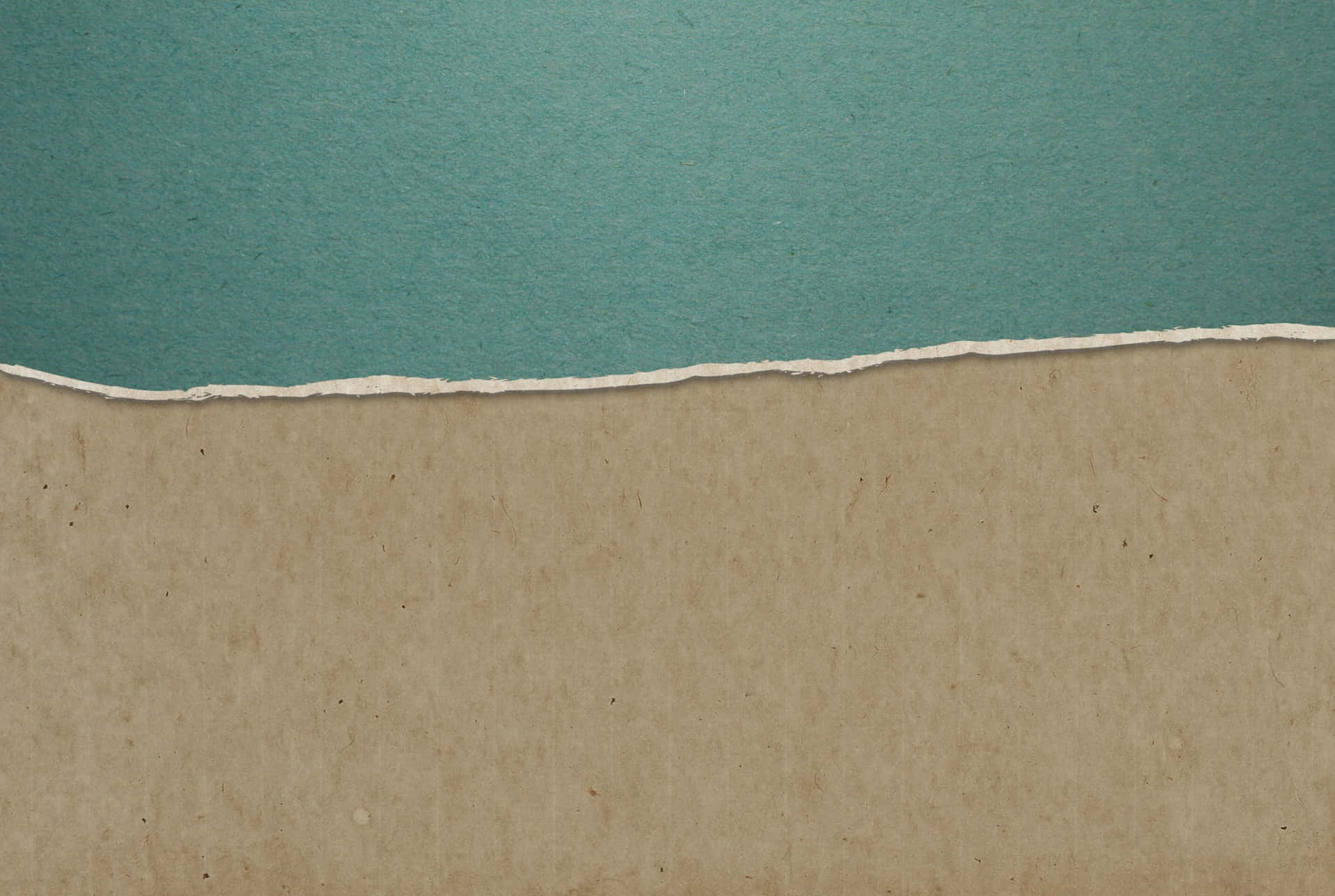 Blue-green Torn Paper Brown Base Background