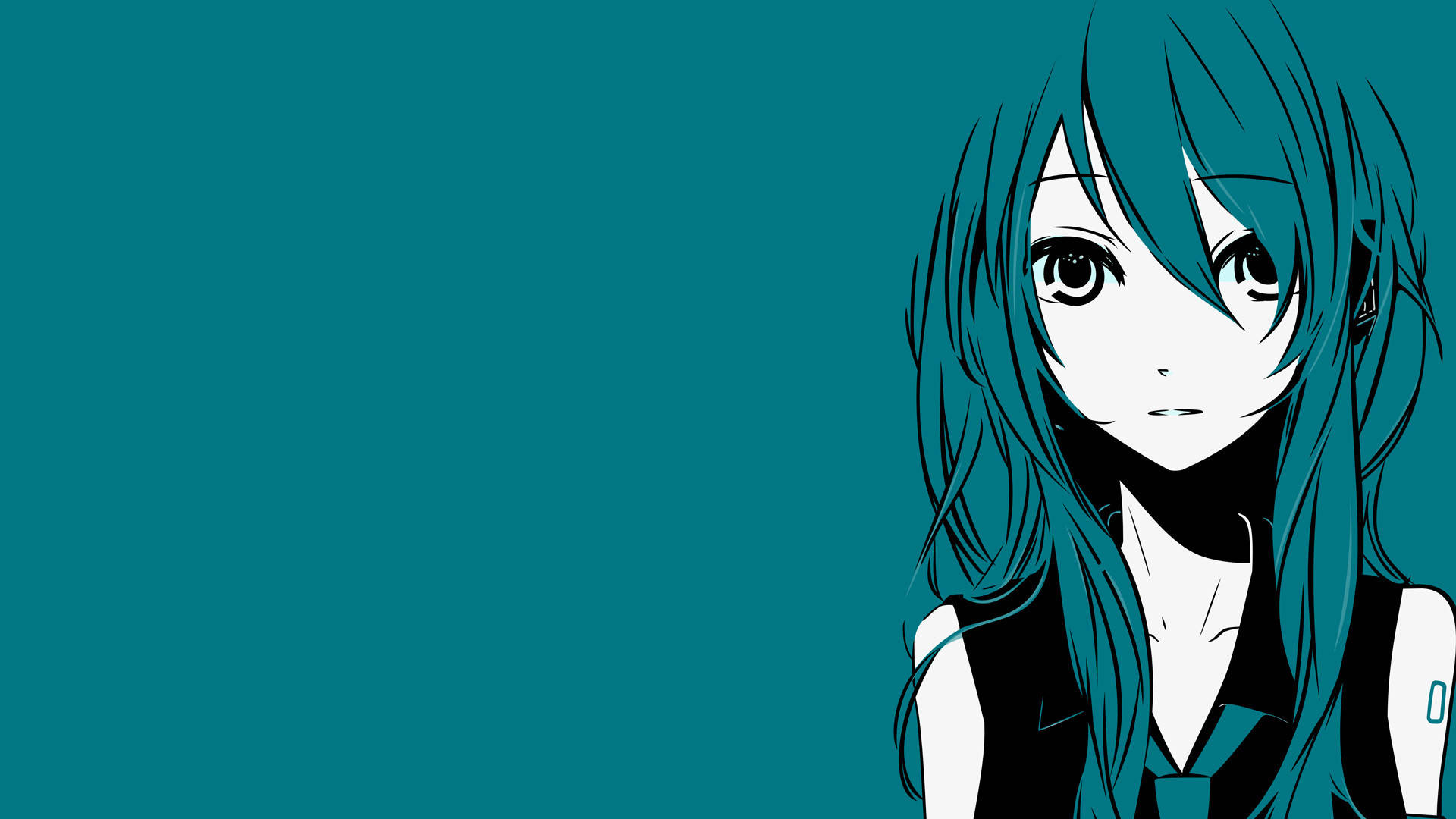 Blue-haired Girl Anime Pc