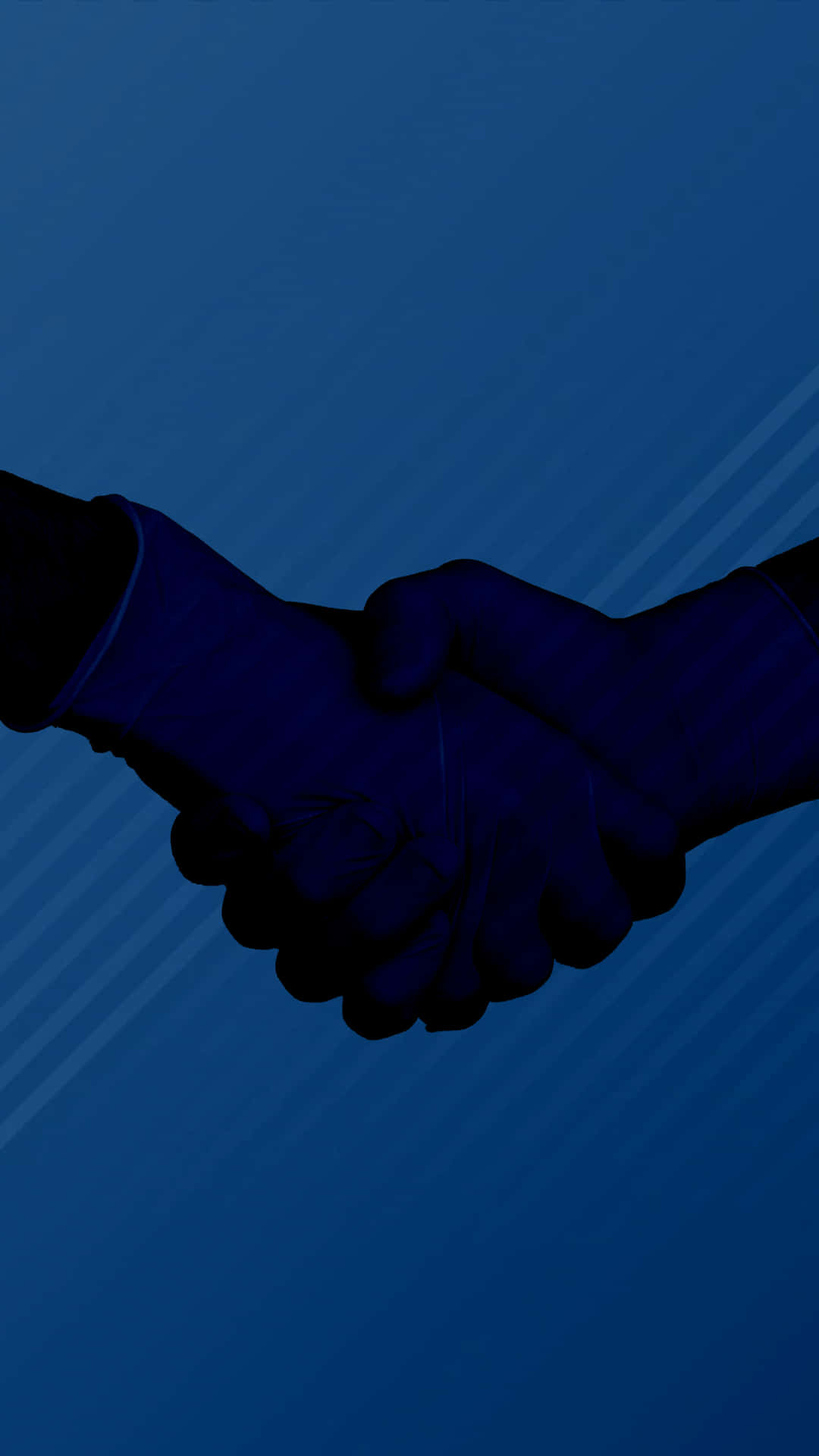 Blue Handshake Silhouette Background