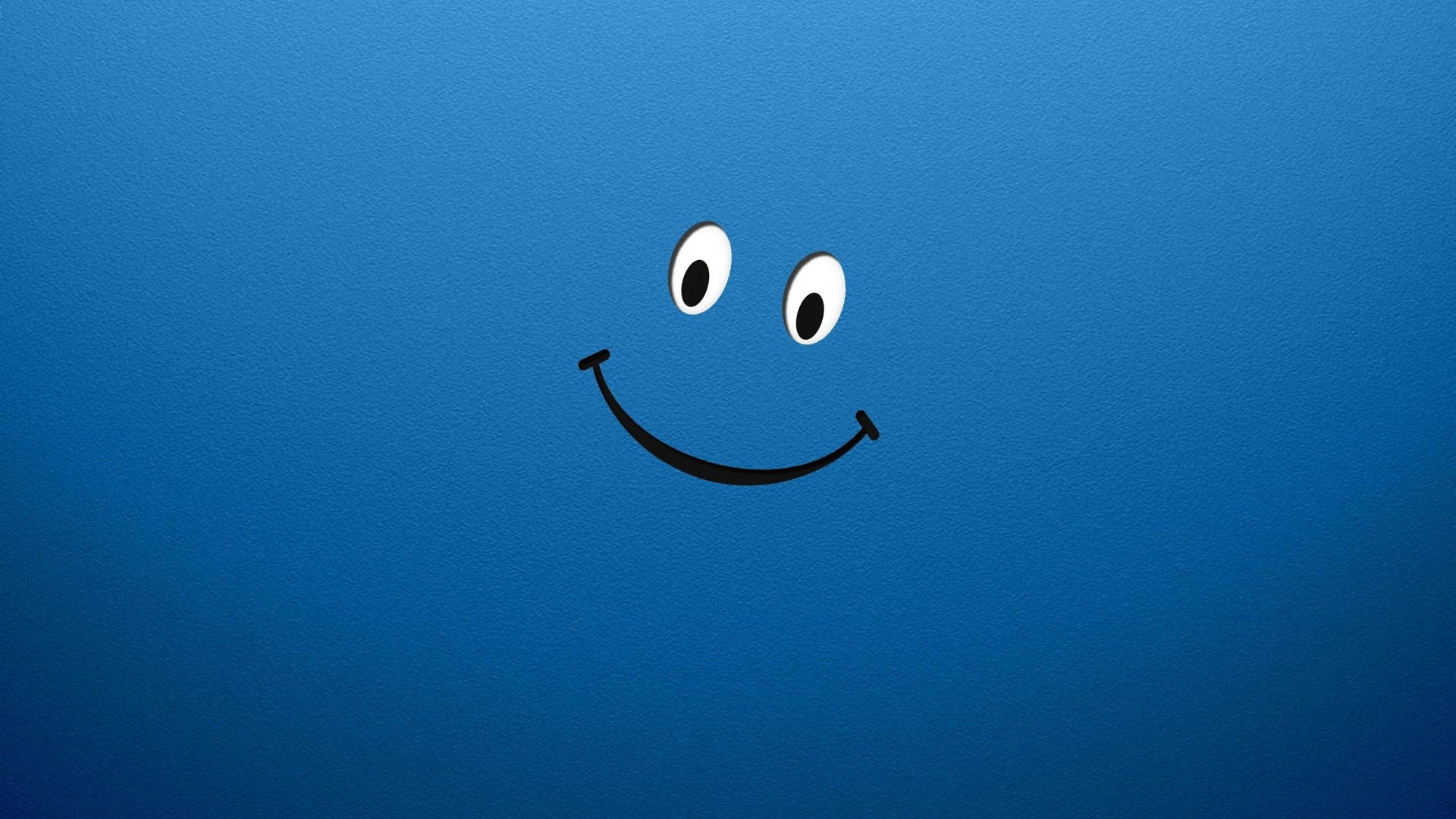 Blue Happy Smiley Face