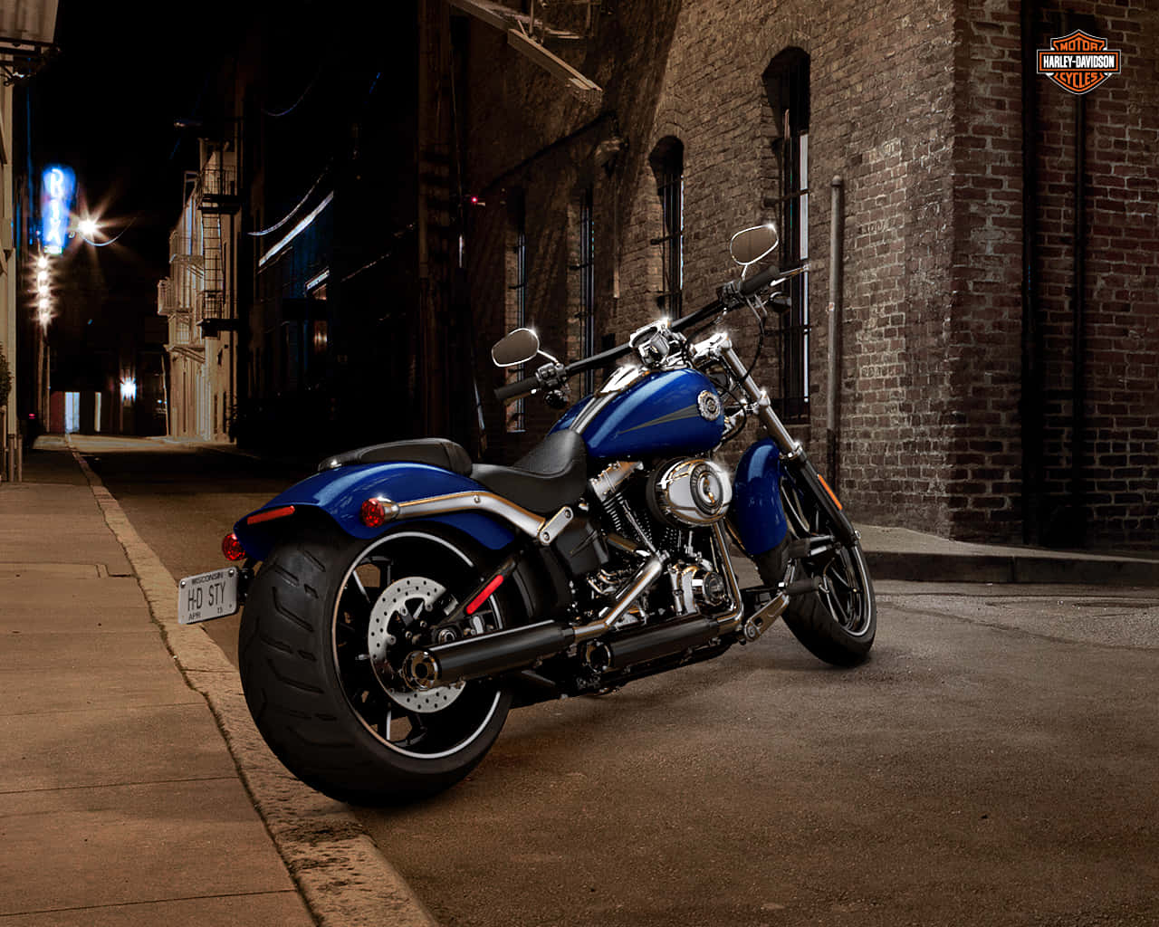 Blue Harley Davidson Hd Background