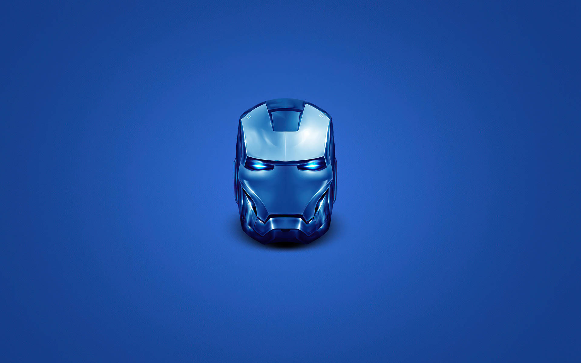 Blue Head Iron Man Logo Background