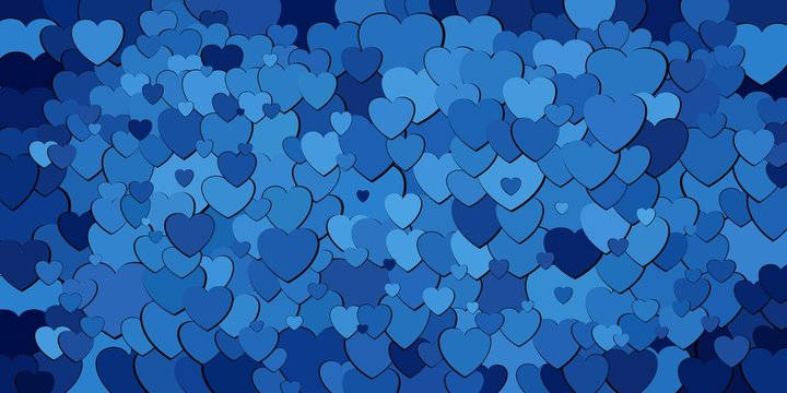 Blue Heart Cutouts Background