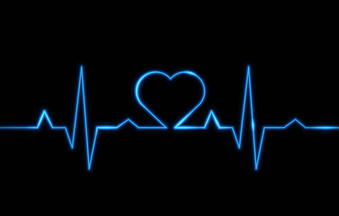 Blue Heart Monitor Background