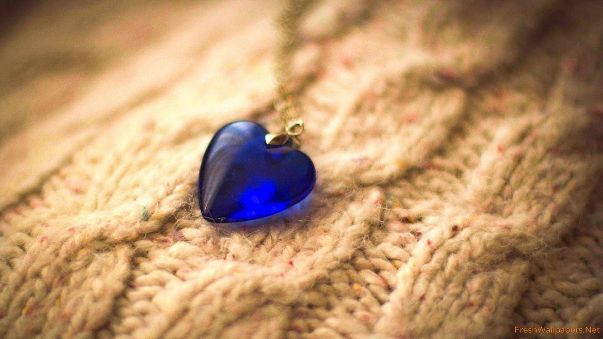 Blue Heart Pendant Background