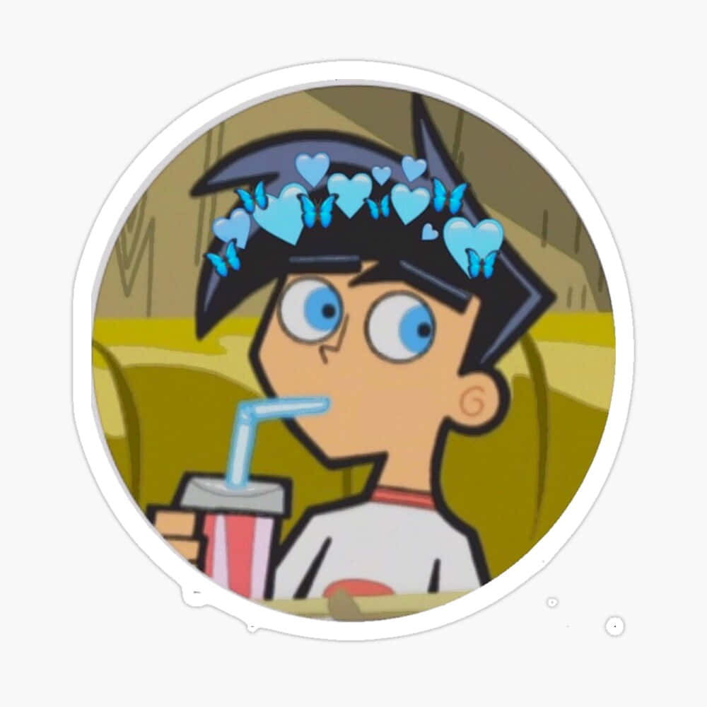 Blue Hearts Danny Phantom Pfp Background
