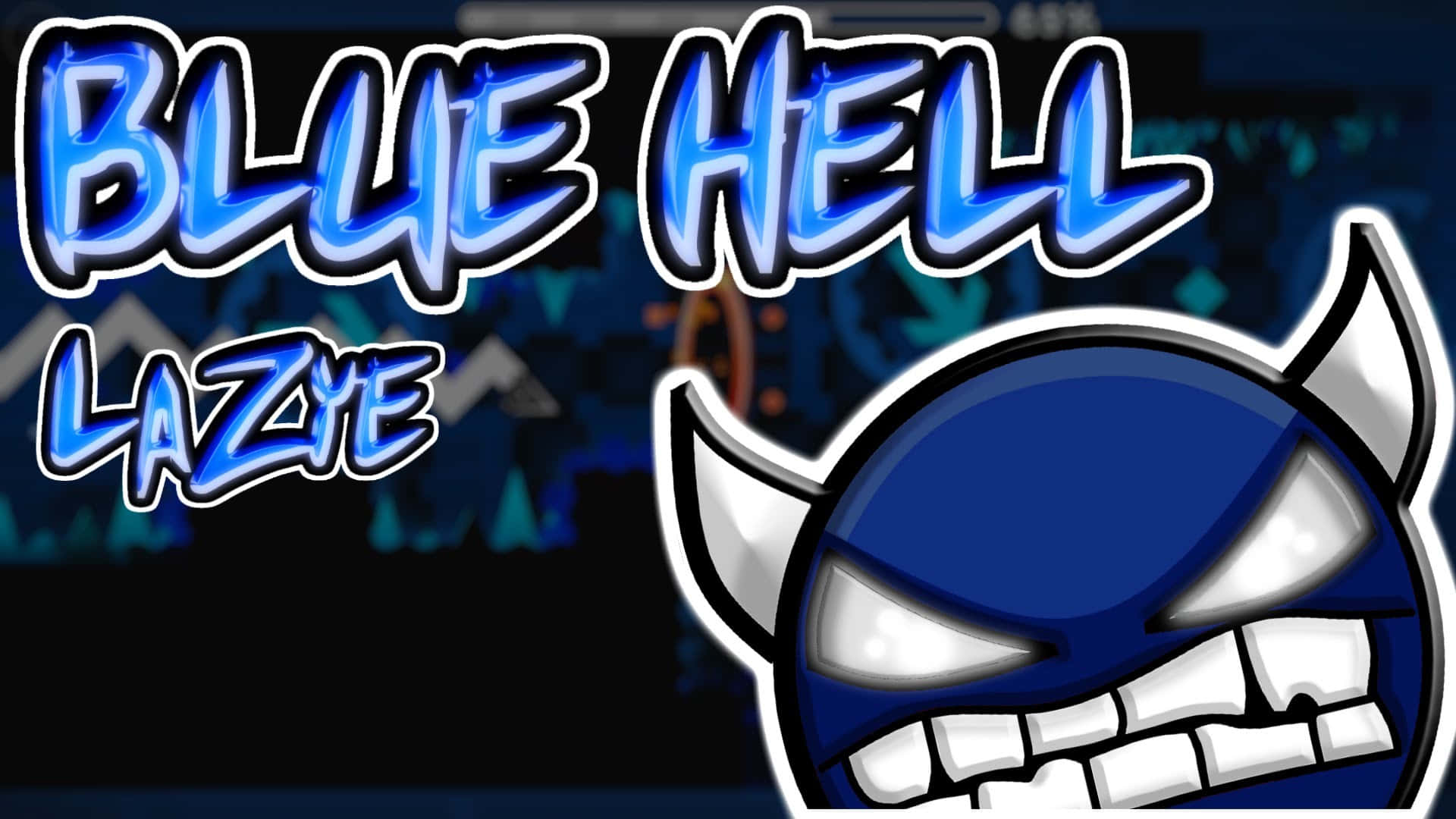 Blue Hell Geometry Dash Icon Background