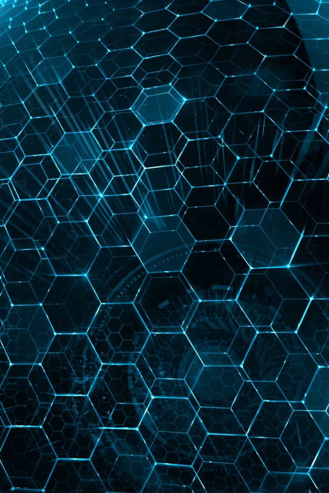 Blue Hexagon Iphone 4s Background