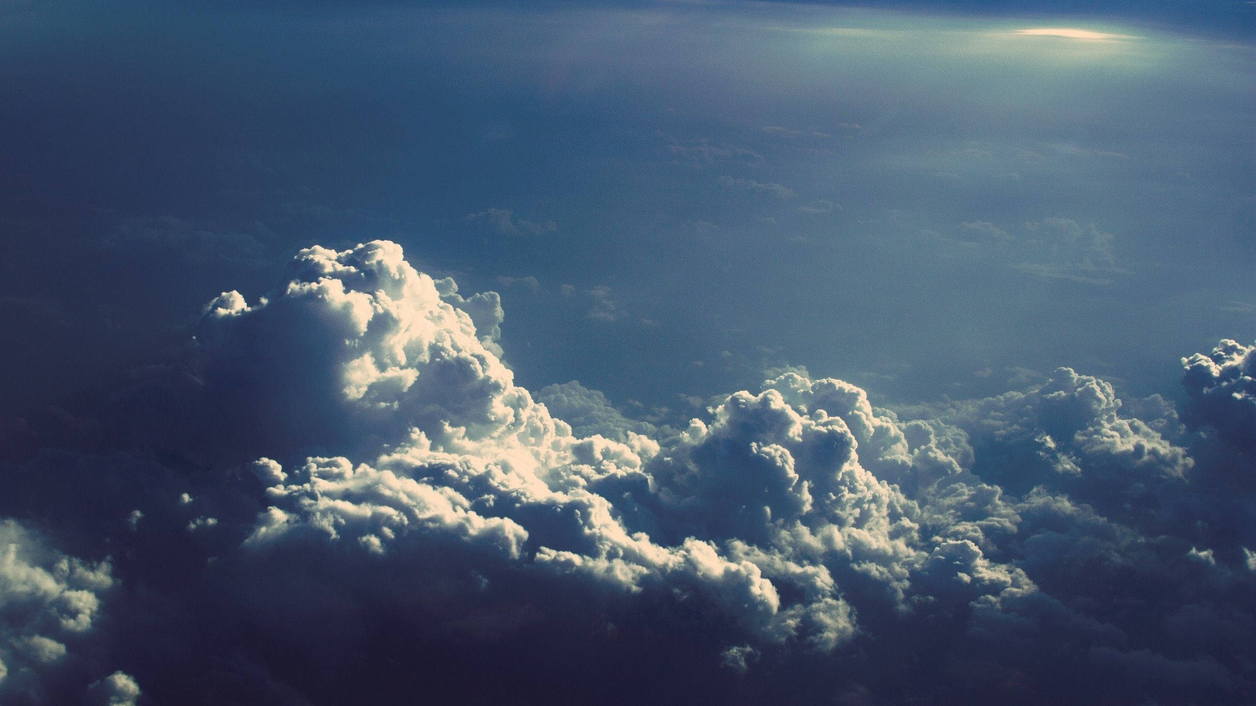 Blue High Resolution Clouds Background