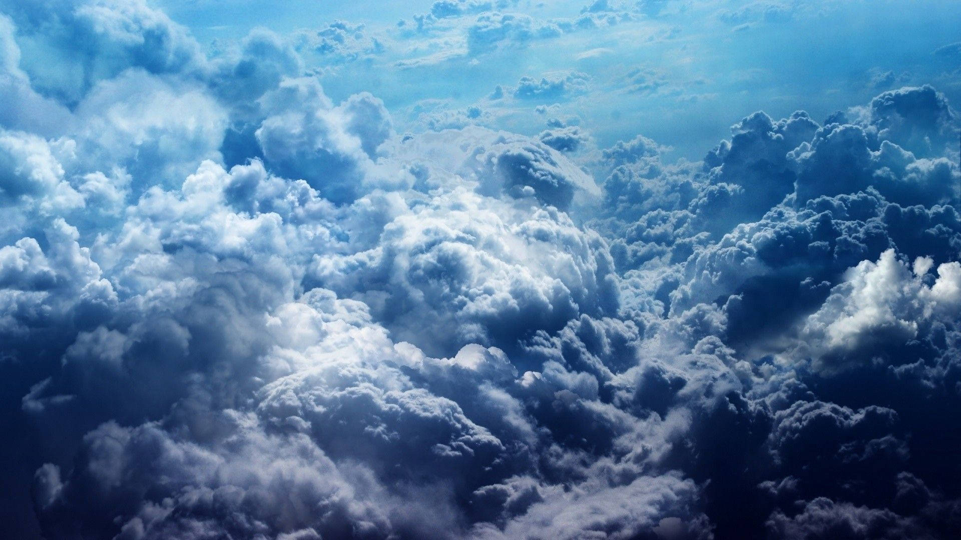 Blue High Resolution Clouds Background