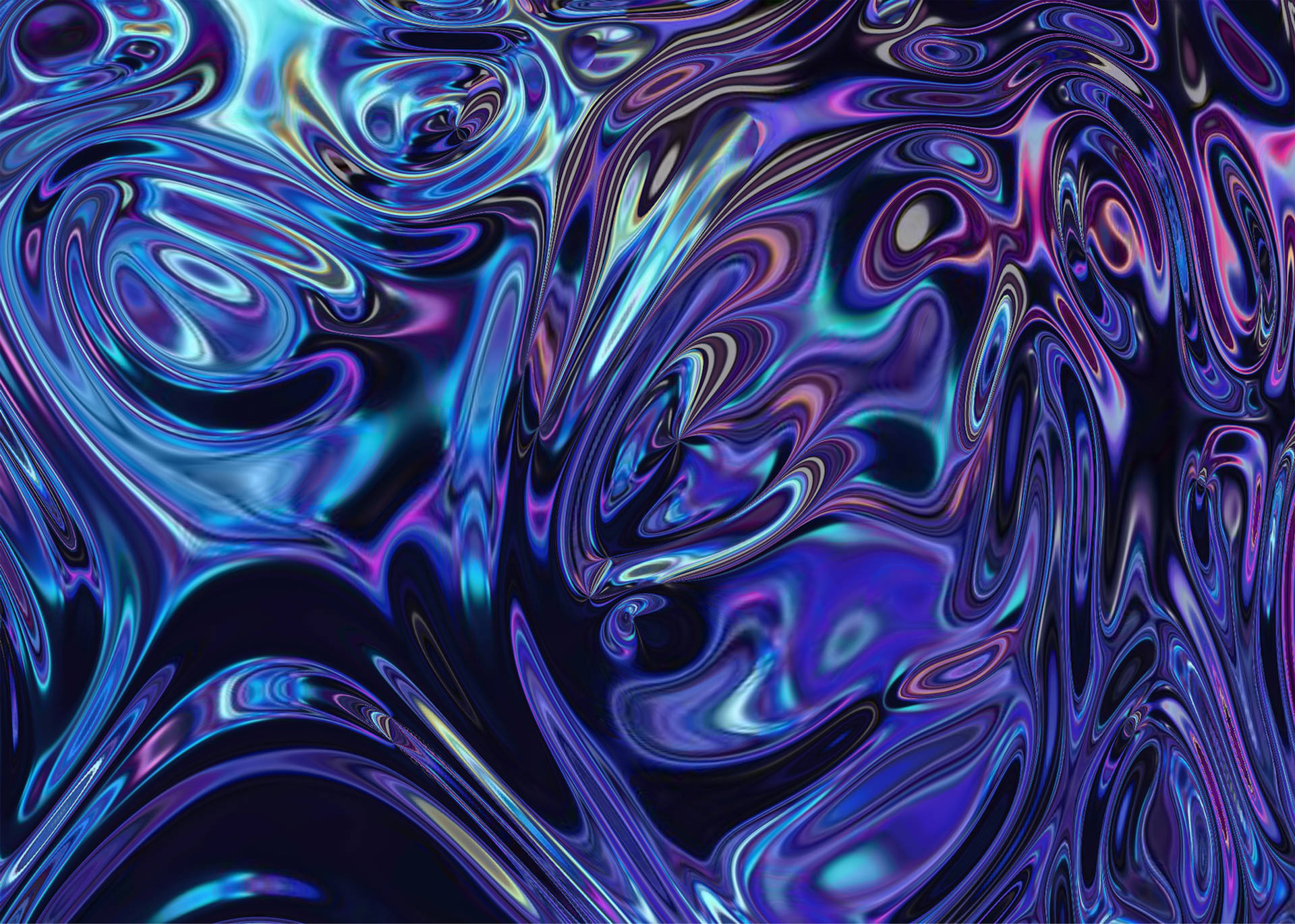 Blue Holographic Metallic Background