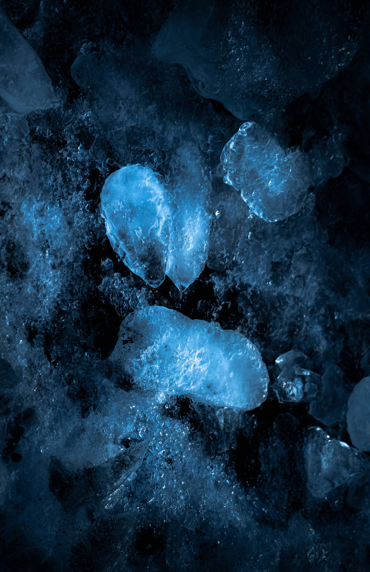 Blue Ice Aesthetic Phone Background