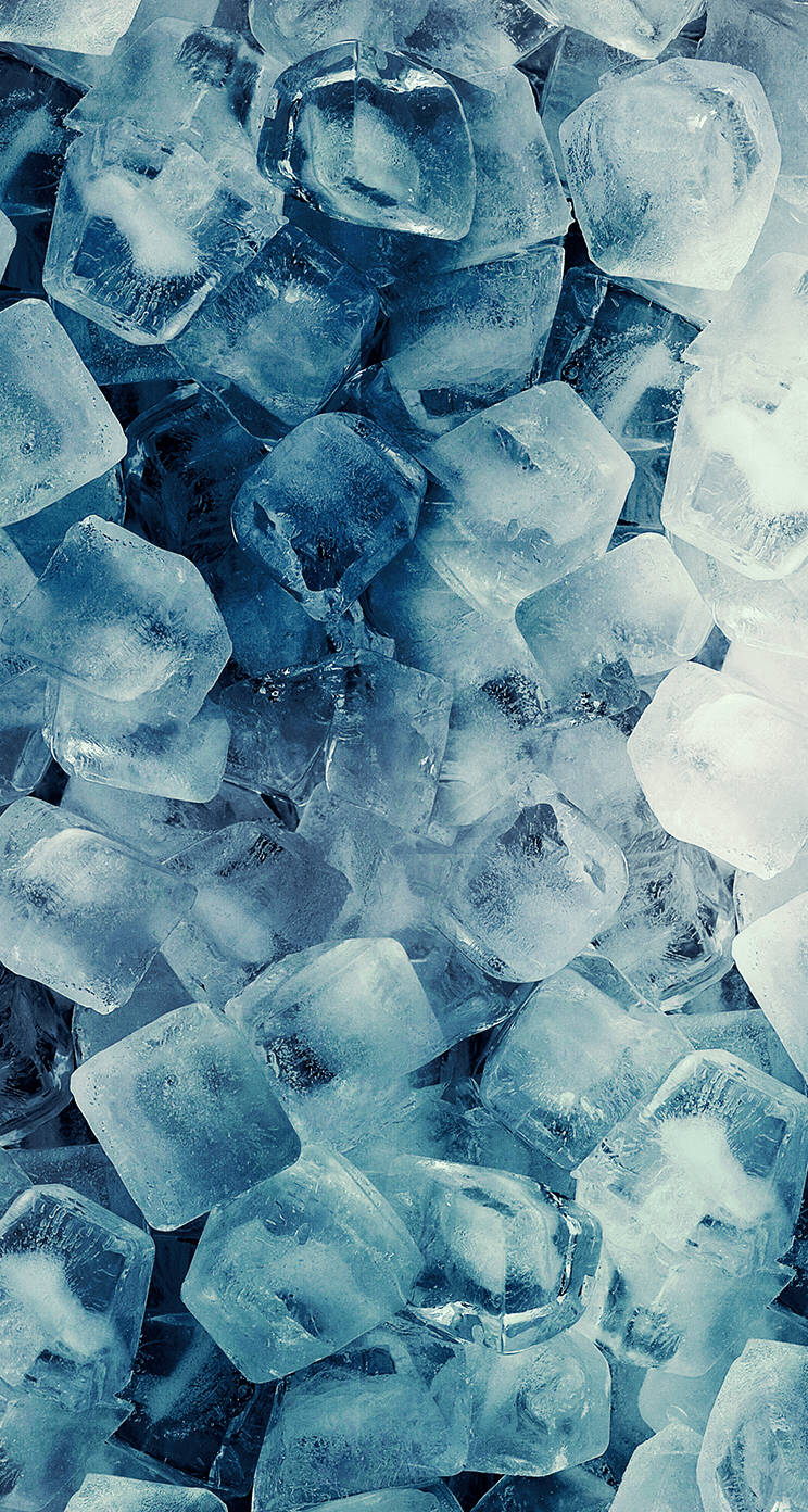 Blue Ice Cubes Aesthetic Phone Background