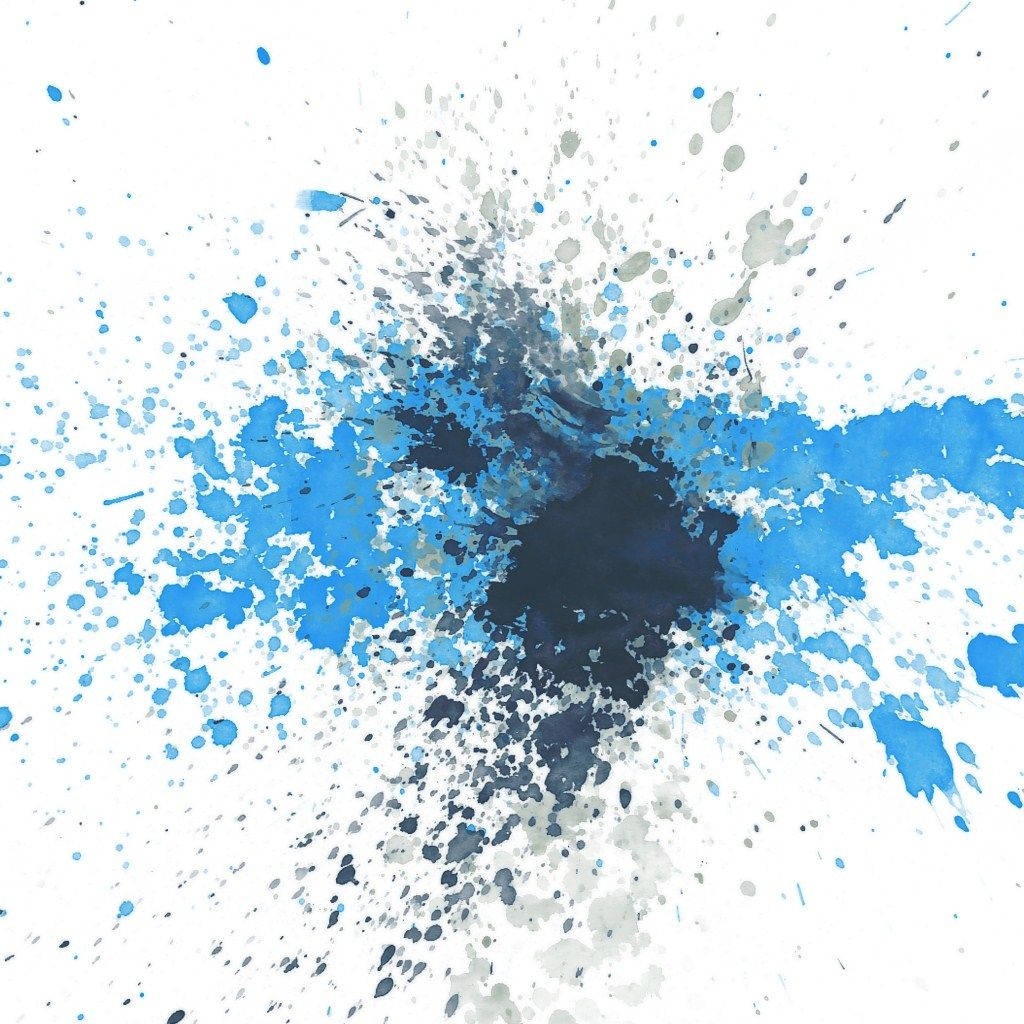 Blue Ink Splash Ipad Mini Background